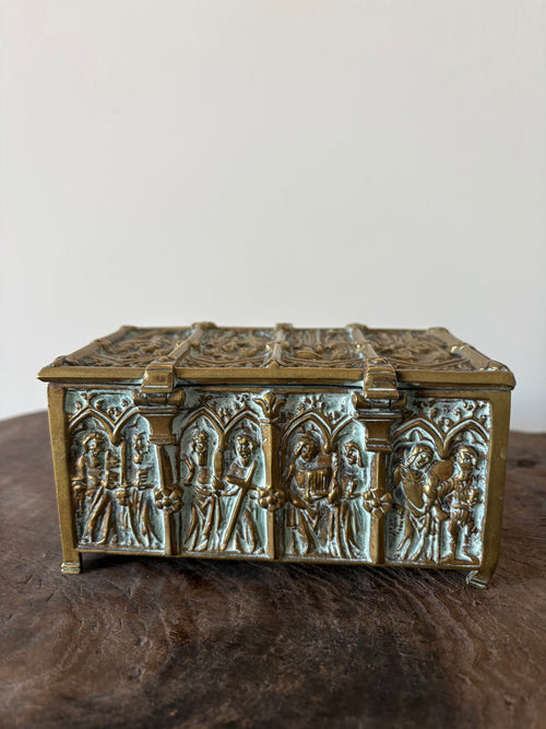 Antieke Erhard &Sohne Gothic revival kistje