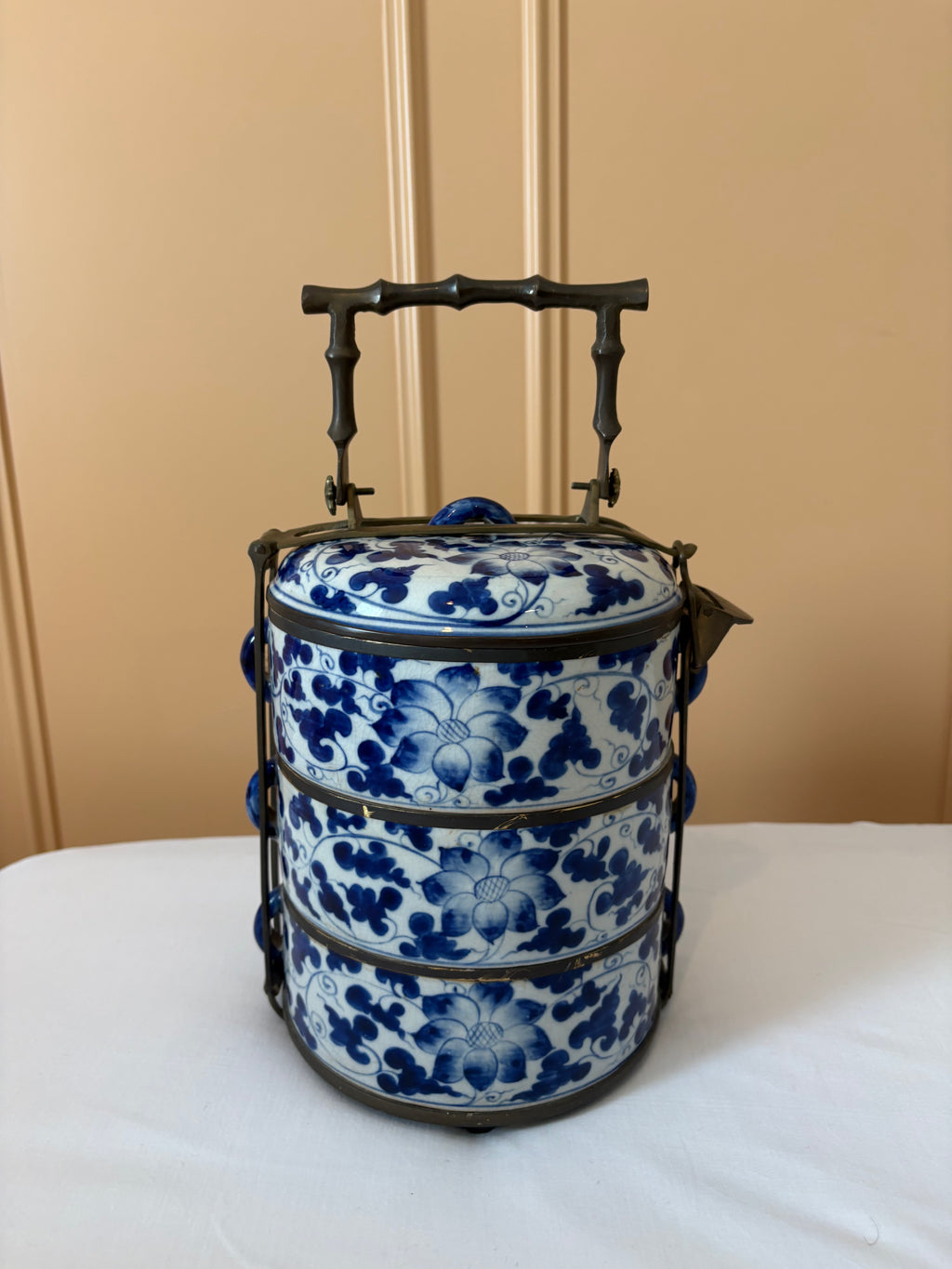 Antieke porseleinen Chinese lunchbox