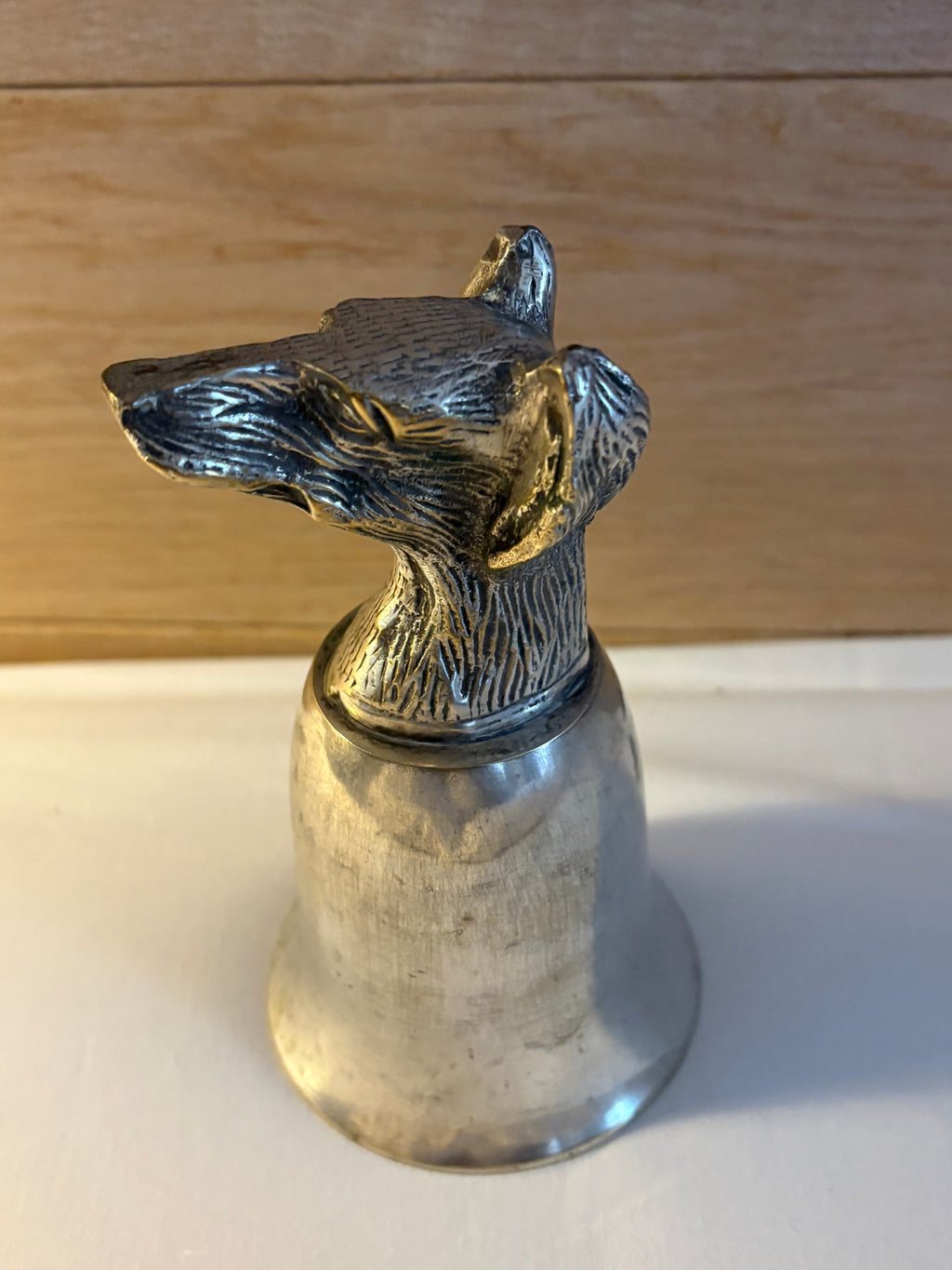Jachtbeker met dieren kop verzilverd