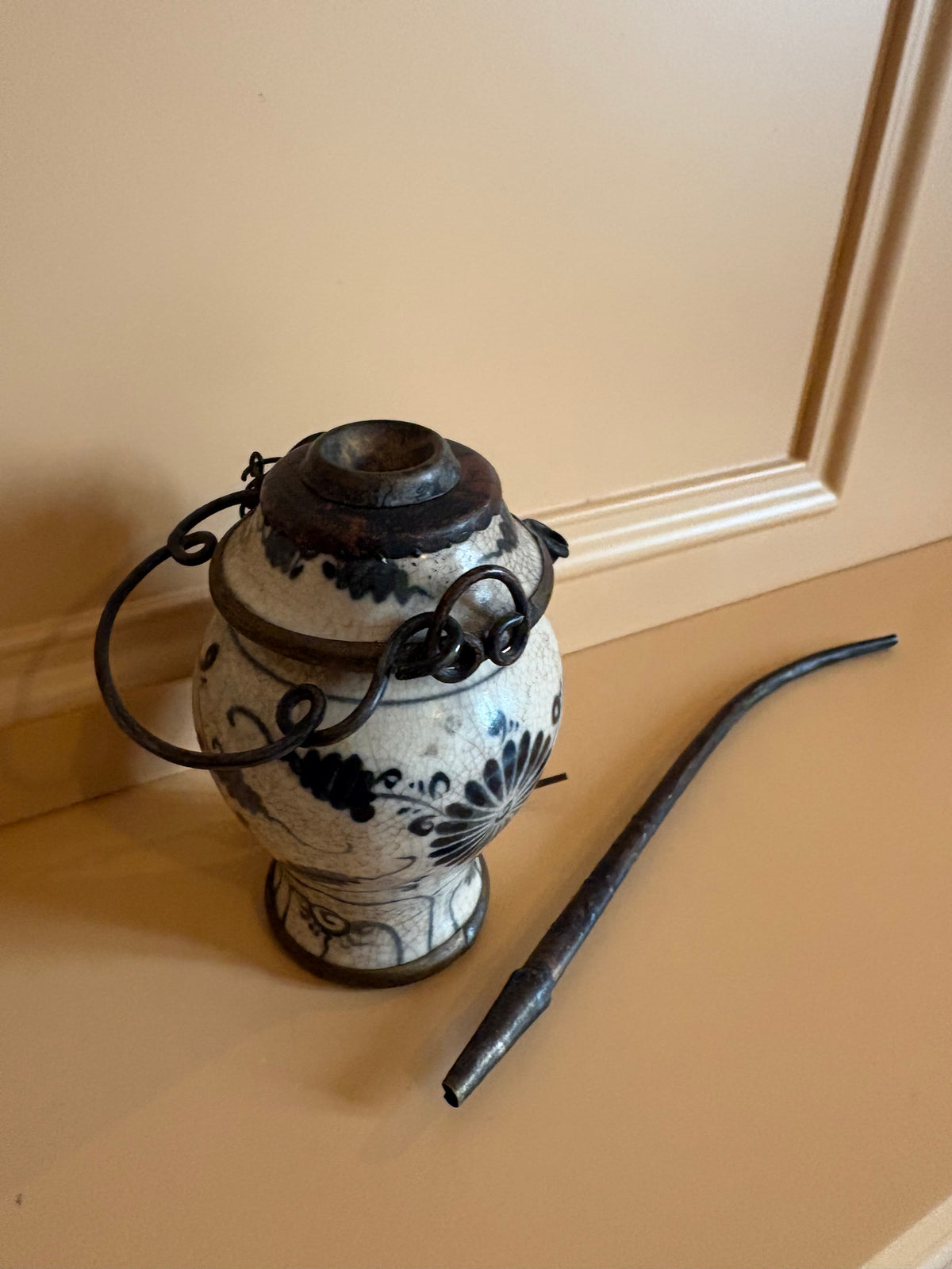 Antieke Chinese Opium Pijp uit de 19 eeuw