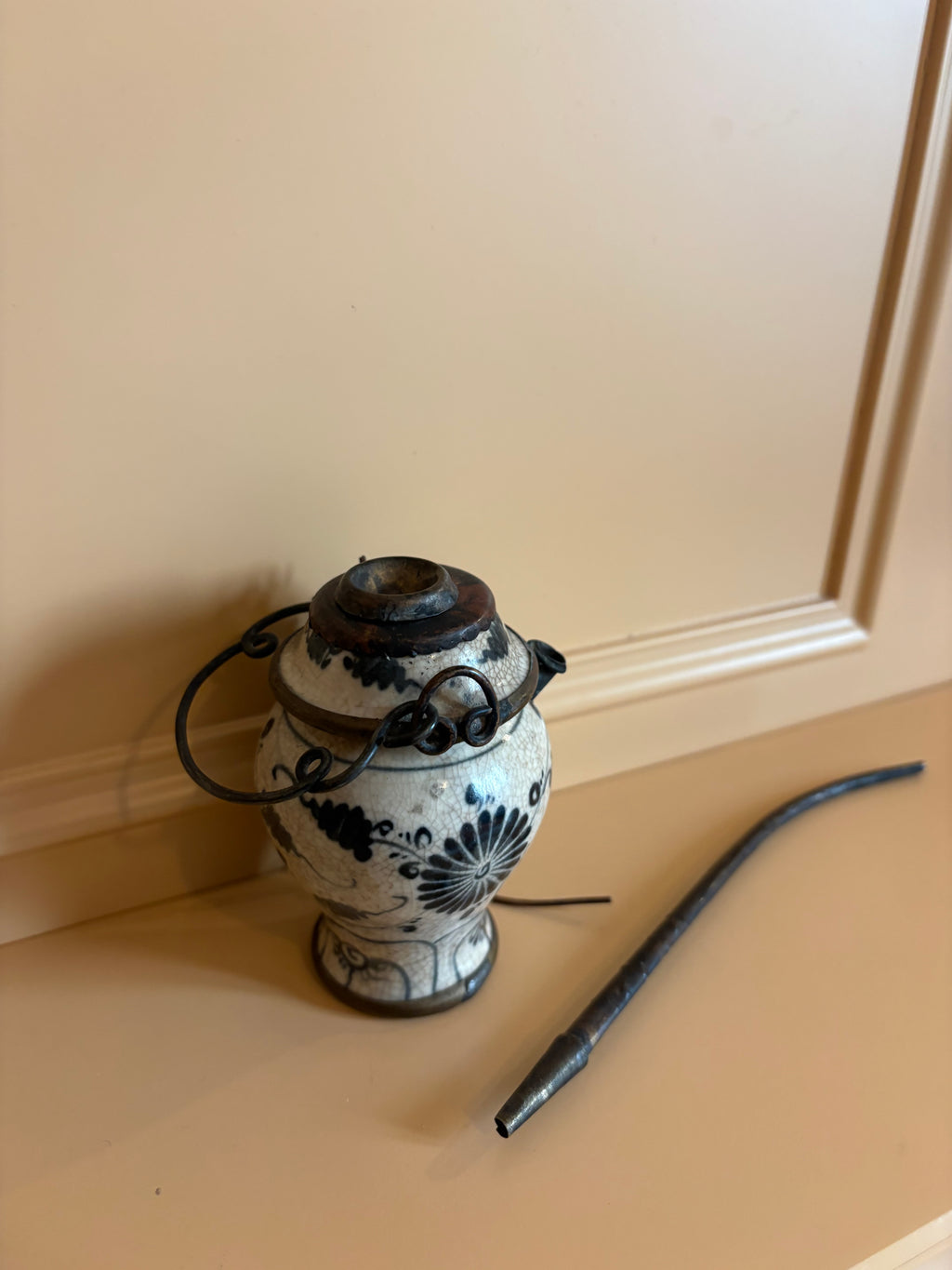 Antieke Chinese Opium Pijp uit de 19 eeuw
