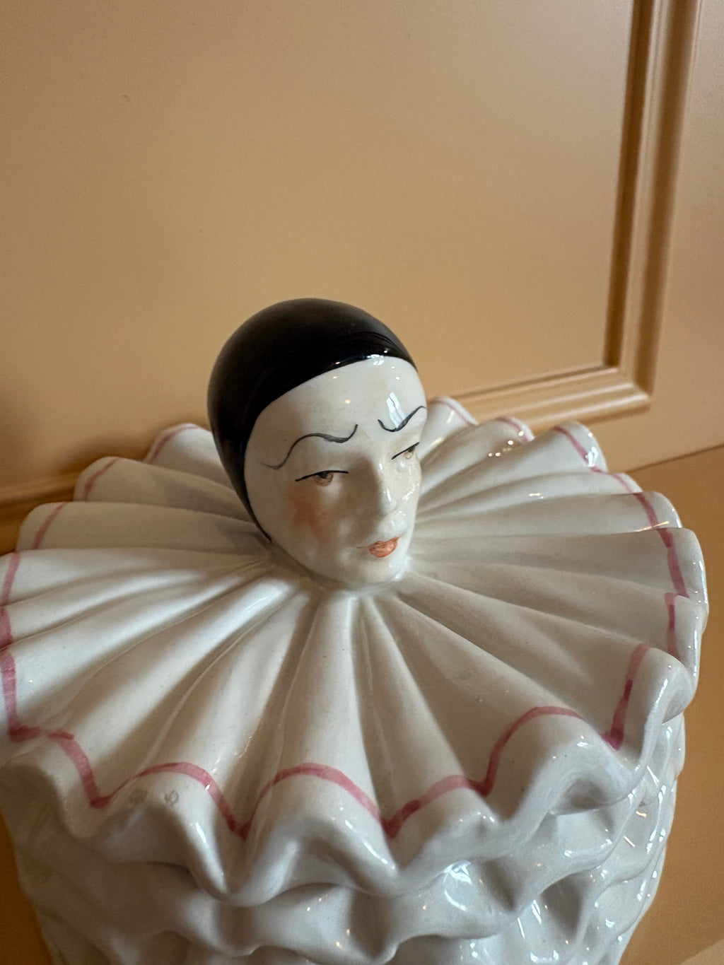 Unieke Pierrot/Clown Doosje - Vintage Keramiek