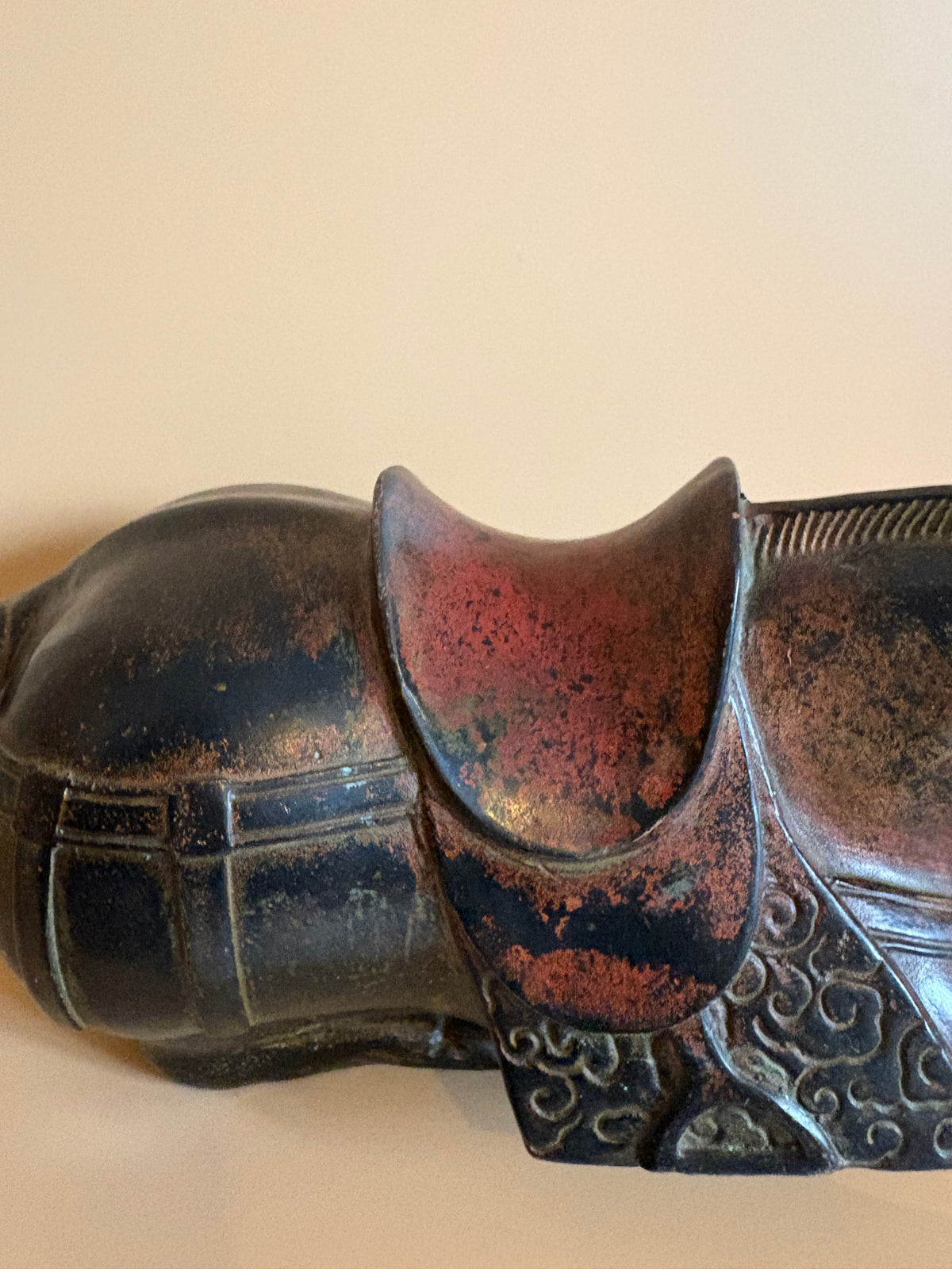Antieke bronzen paard stijl uit Chinese Tang Dynastie