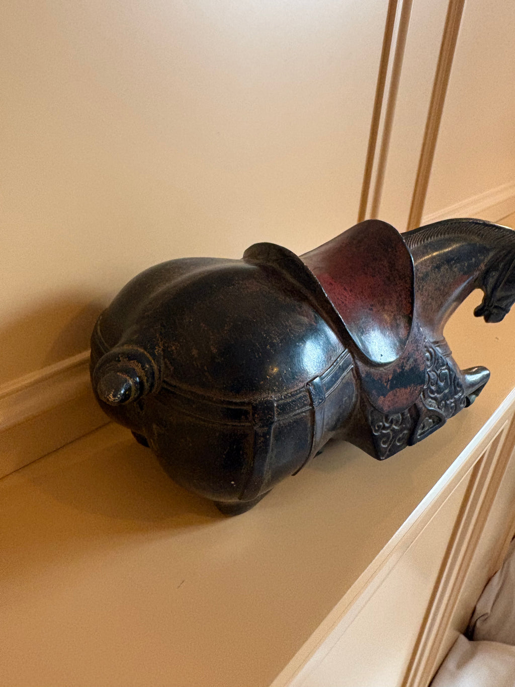 Antieke bronzen paard stijl uit Chinese Tang Dynastie