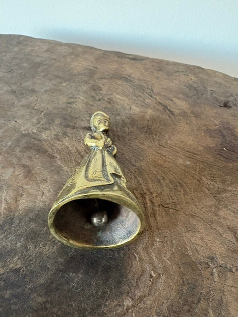 Vintage brass table bell (lady figure)