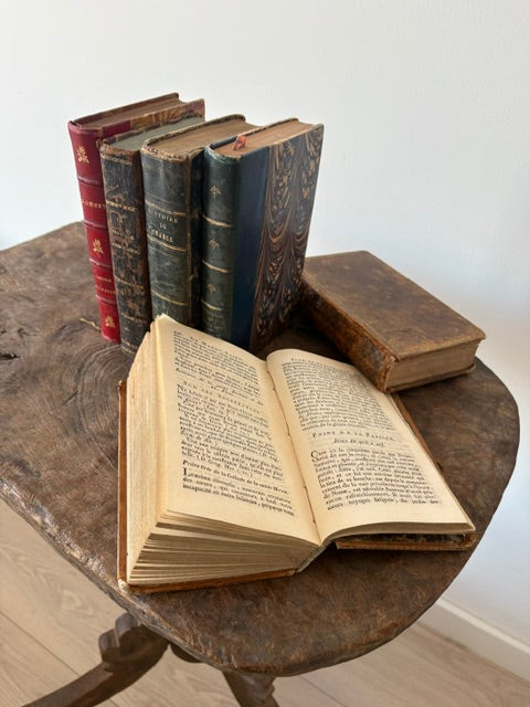 Antieke Franse boeken, set van 6