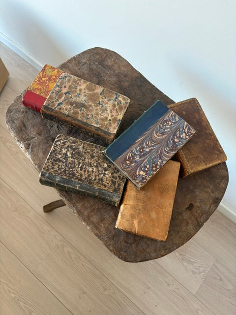 Antieke Franse boeken, set van 6