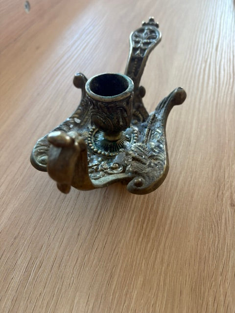 Vintage messing goudkleurige kamerkandelaar